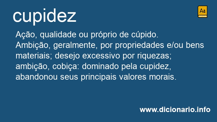 Significado de cupidezes