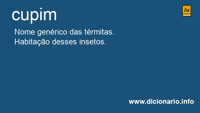 Significado de cupim