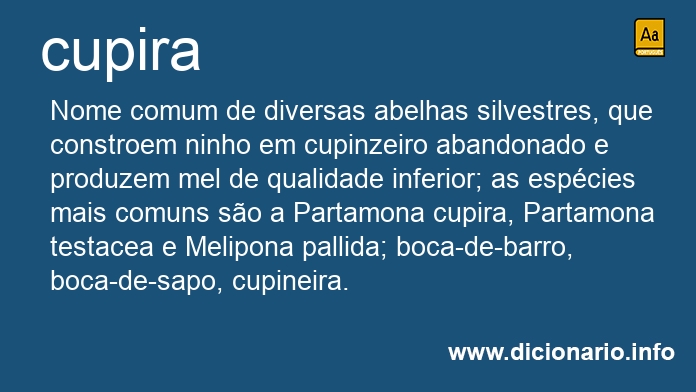 Significado de cupira
