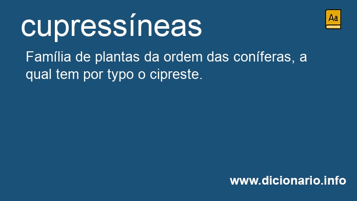 Significado de cupressneas