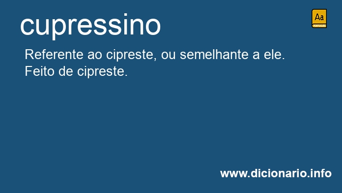 Significado de cupressino