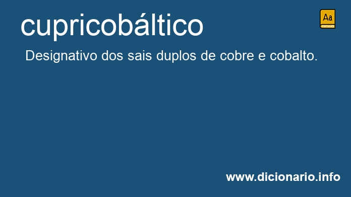 Significado de cupricobltico