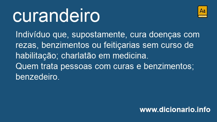 Significado de curandeira