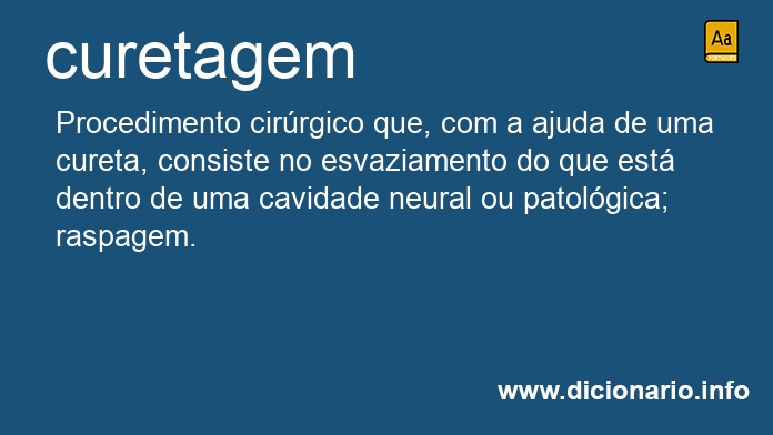 Significado de curetagem