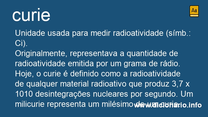 Significado de curie