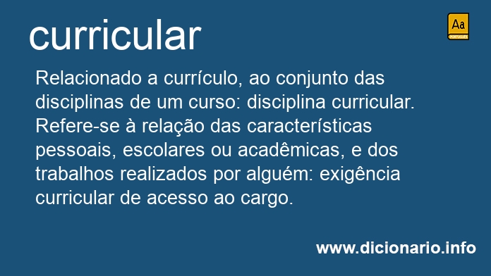 Significado de curricular