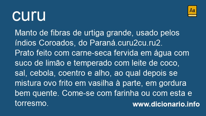 Significado de curu