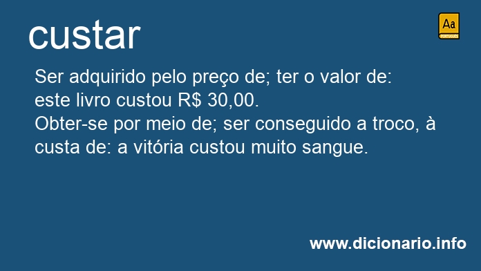 Significado de custarei