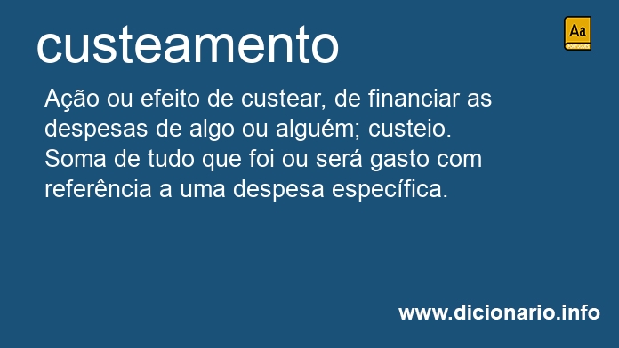 Significado de custeamento