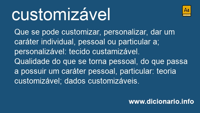 Significado de customizvel