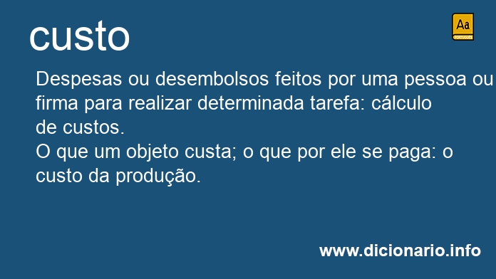 Significado de custos