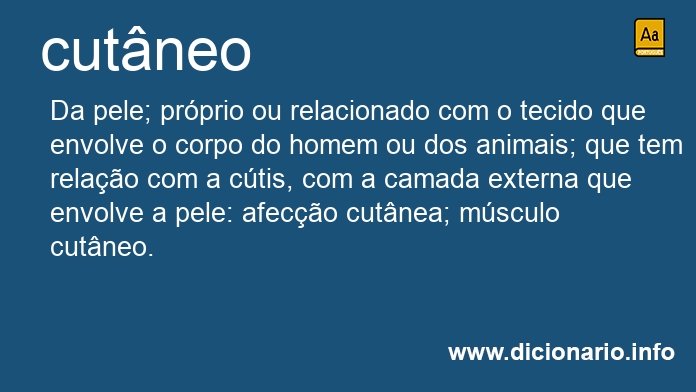 Significado de cutneo