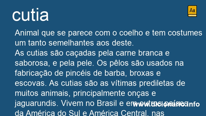 Significado de cutia