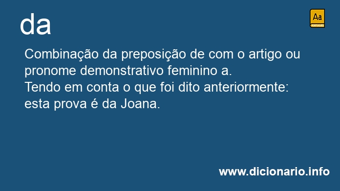Significado de da