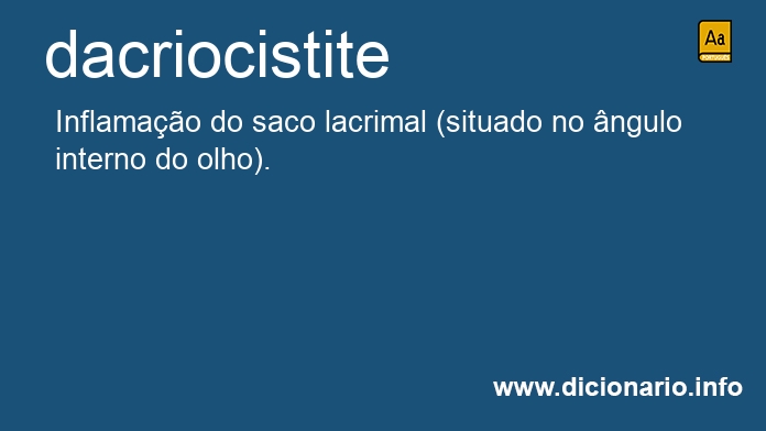 Significado de dacriocistite
