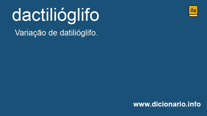 Significado de dactiliglifo
