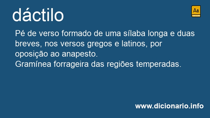 Significado de dctilo
