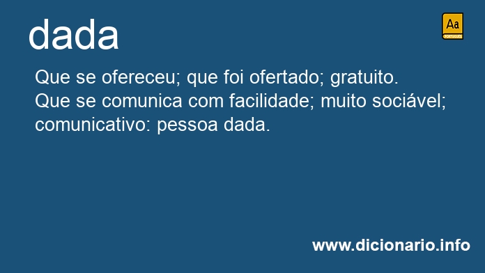 Significado de dada