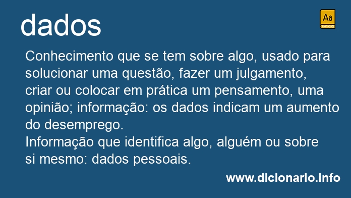 Significado de dados