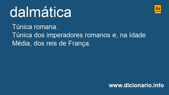 Significado de dalmticas