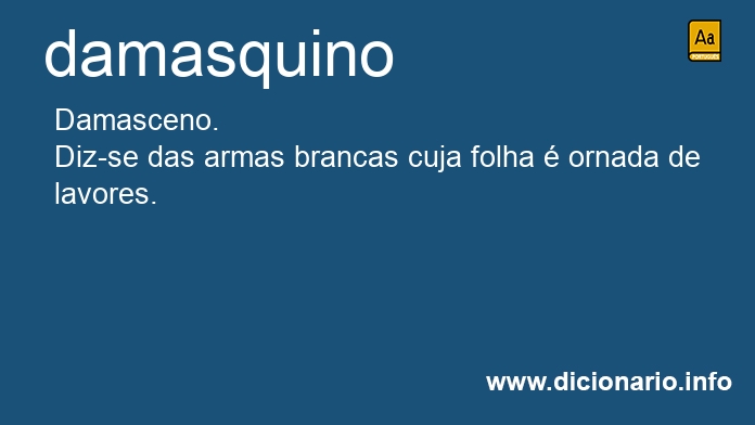 Significado de damasquino