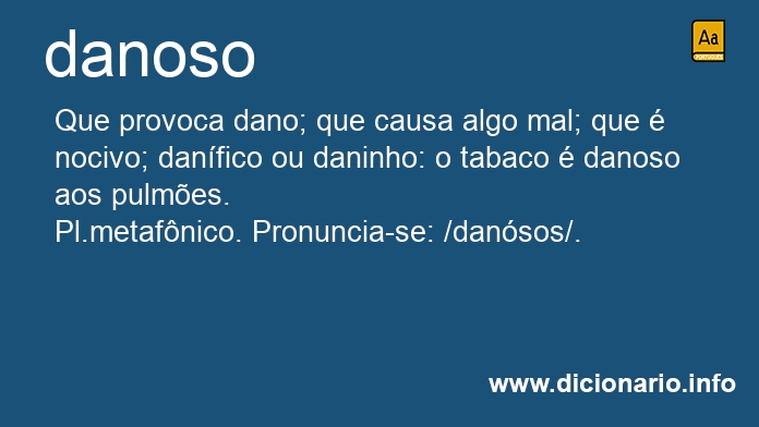 Significado de danoso