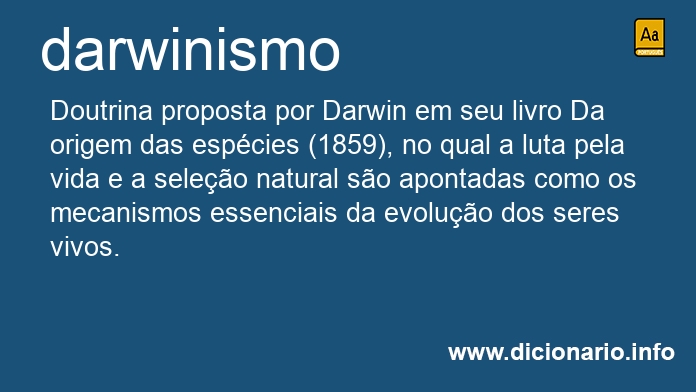 Significado de darwinismo