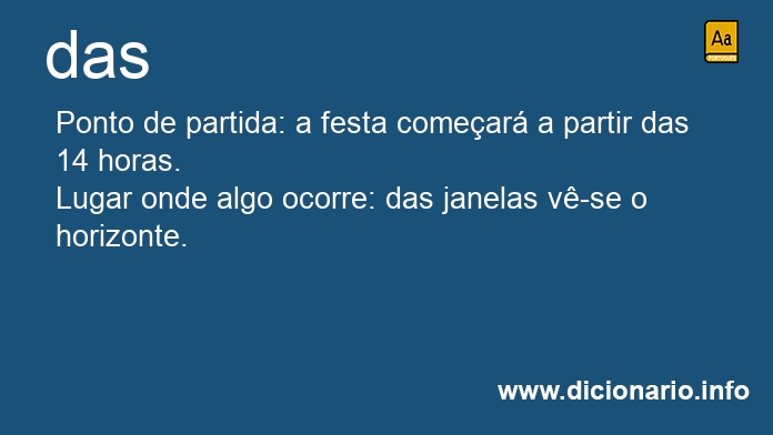Significado de das