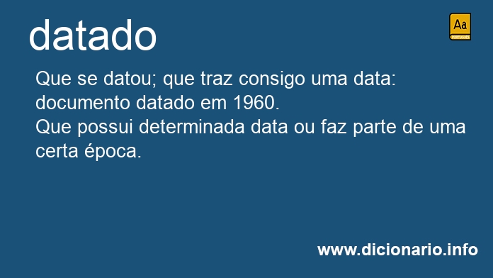 Significado de datado