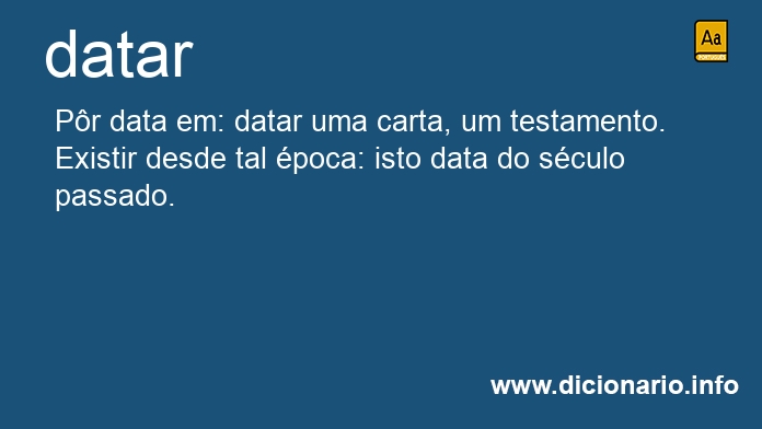 Significado de datarei