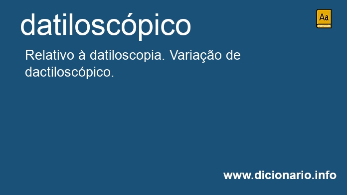 Significado de datiloscpica