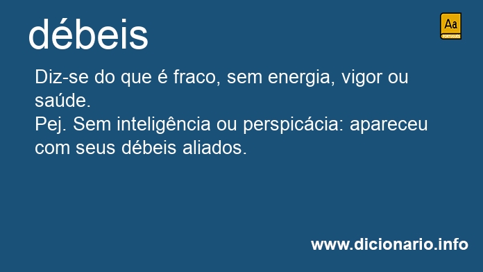 Significado de dbeis