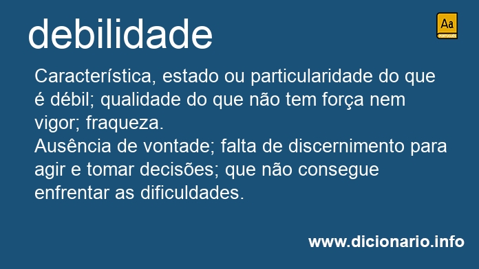 Significado de debilidade