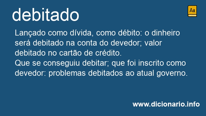 Significado de debitado