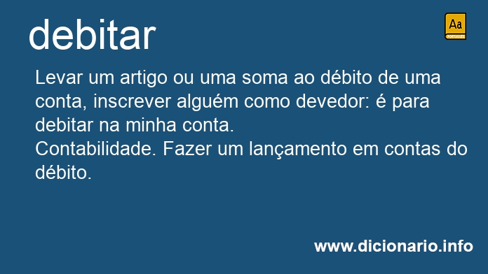 Significado de debitar