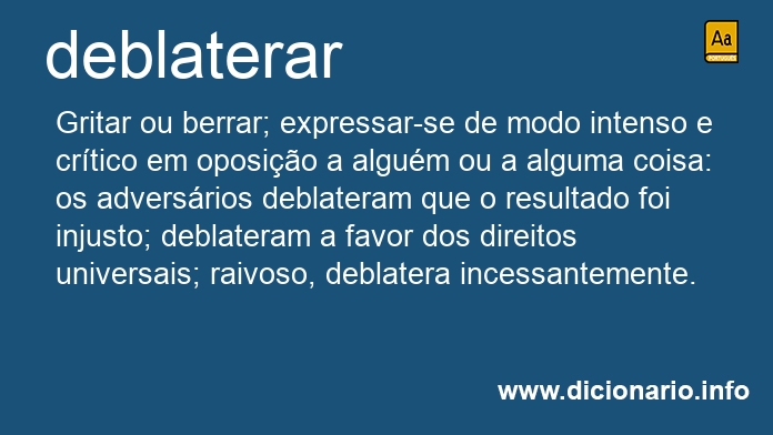 Significado de deblaterava