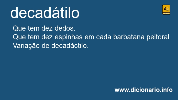 Significado de decadtilo