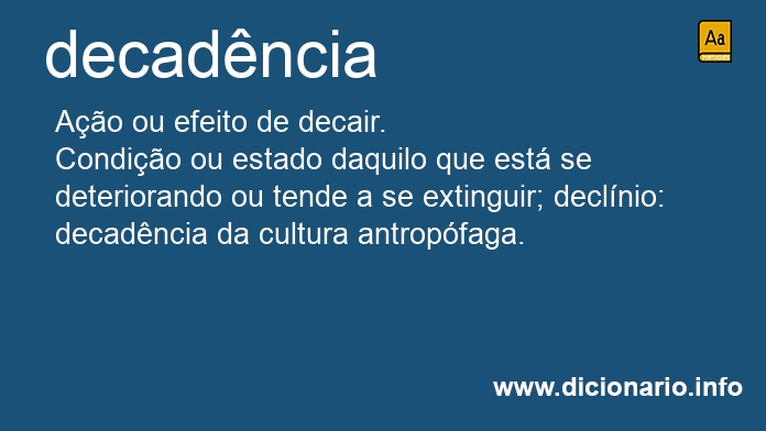 Significado de decadncia