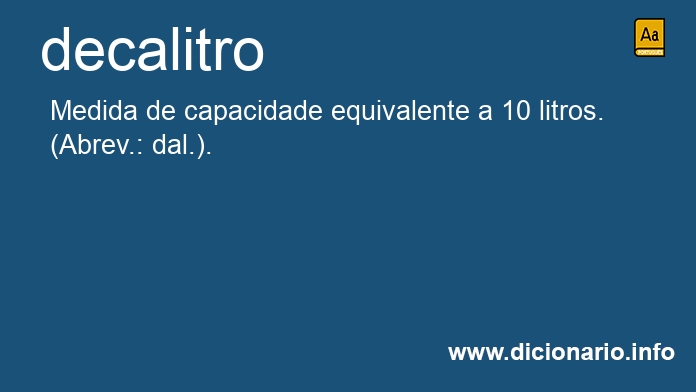 Significado de decalitro