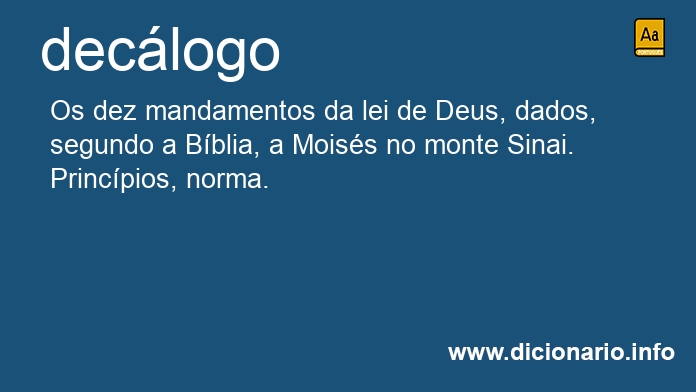 Significado de declogo