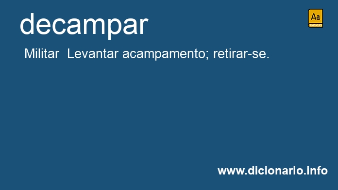 Significado de decampar