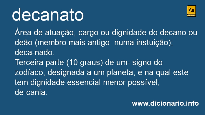 Significado de decanato