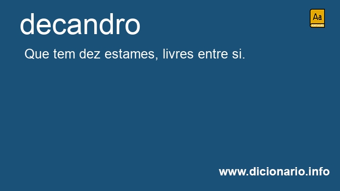 Significado de decandro