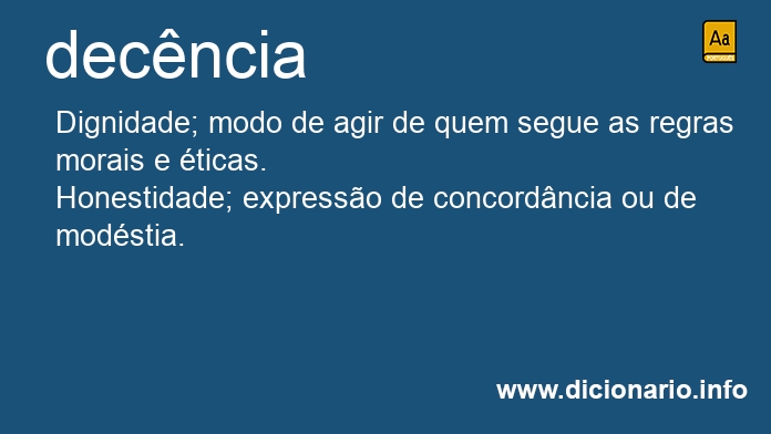 Significado de decncia