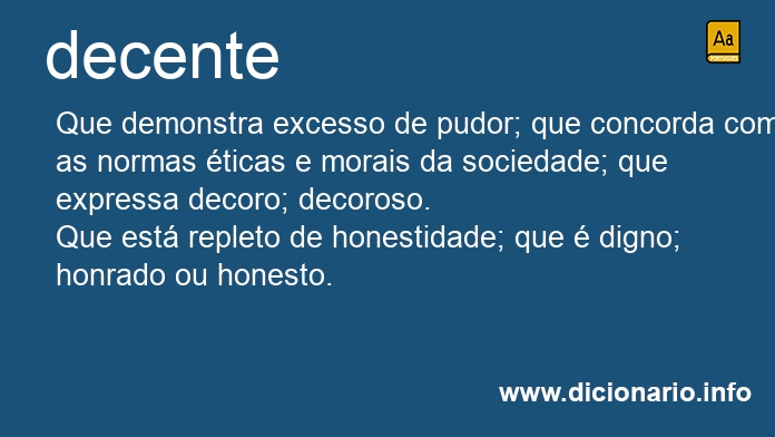 Significado de decente