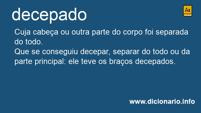 Significado de decepado