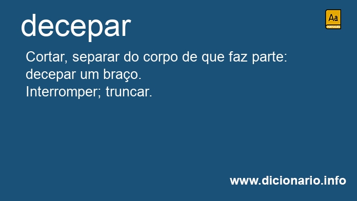 Significado de decepareis