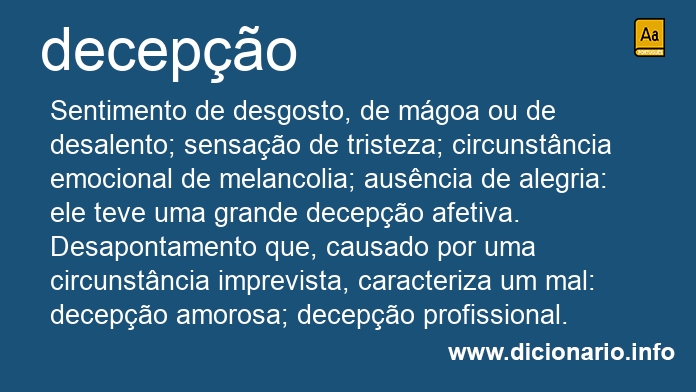 Significado de decepo