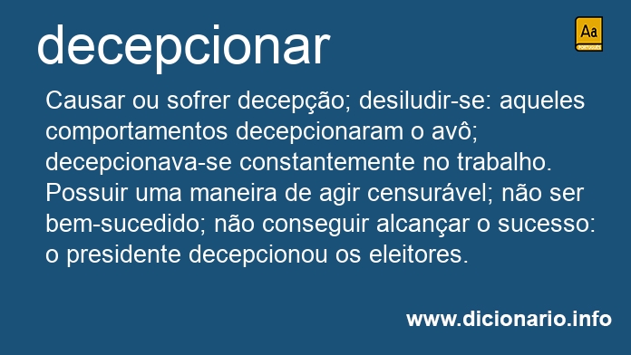 Significado de decepcionara