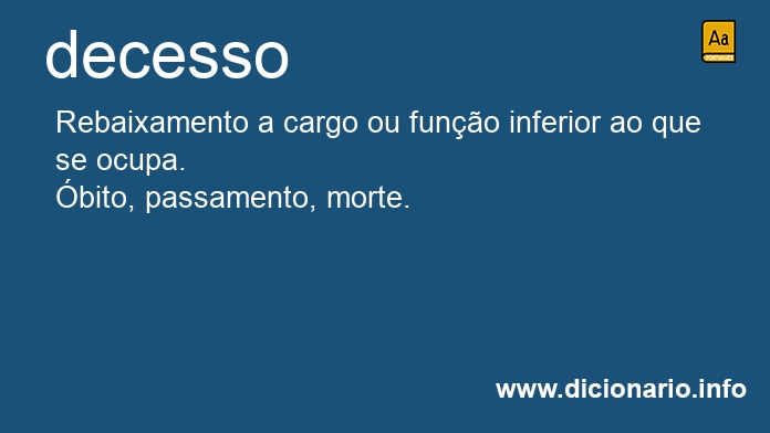 Significado de decesso